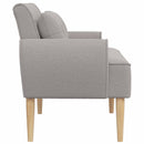 Lænestol med knap tufting Lysegrå 117 x 67 x 77 cm Bouclé
