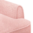 Lænestol med knap tufting Lyserød 117 x 67 x 77 cm Bouclé