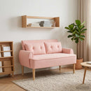 Lænestol med knap tufting Lyserød 117 x 67 x 77 cm Bouclé