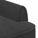 Lænestol med knap tufting Mørkegrå 117 x 67 x 77 cm Bouclé