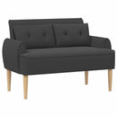 Lænestol med knap tufting Mørkegrå 117 x 67 x 77 cm Bouclé