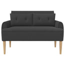 Lænestol med knap tufting Mørkegrå 117 x 67 x 77 cm Bouclé
