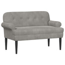 Lænestol med knap tufting Lysegrå 120 x 66 x 78 cm Fløjl
