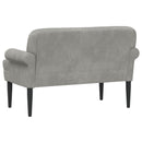 Lænestol med knap tufting Lysegrå 120 x 66 x 78 cm Fløjl