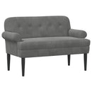 Lænestol med knap tufting Mørkegrå 120 x 66 x 78 cm Fløjl