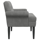 Lænestol med knap tufting Mørkegrå 120 x 66 x 78 cm Fløjl