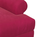 Lænestol med knap tufting Vinrød 120 x 66 x 78 cm Fløjl