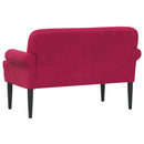 Lænestol med knap tufting Vinrød 120 x 66 x 78 cm Fløjl