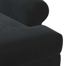 Lænestol med knap tufting Sort 120 x 66 x 78 cm Fløjl