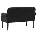 Lænestol med knap tufting Sort 120 x 66 x 78 cm Fløjl
