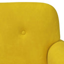 Lænestol med knap tufting Gul 120 x 66 x 78 cm Fløjl