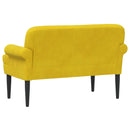 Lænestol med knap tufting Gul 120 x 66 x 78 cm Fløjl