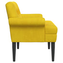 Lænestol med knap tufting Gul 120 x 66 x 78 cm Fløjl