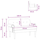 Lænestol med knap tufting Gul 120 x 66 x 78 cm Fløjl