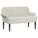 Lænestol med knap tufting Cremefarvet 120 x 66 x 78 cm Fløjl