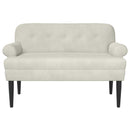 Lænestol med knap tufting Cremefarvet 120 x 66 x 78 cm Fløjl
