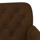 Lænestol med knap tufting Brun 120 x 65 x 78 cm
