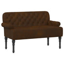 Lænestol med knap tufting Brun 120 x 65 x 78 cm