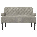 Lænestol med knap tufting Lysegrå 120 x 65 x 78 cm