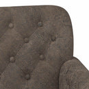 Lænestol med knap tufting Mørkegrå 120 x 65 x 78 cm