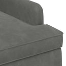 Lænestol med knap tufting Mørkegrå 111 x 65 x 79 cm Fløjl