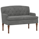 Lænestol med knap tufting Mørkegrå 111 x 65 x 79 cm Fløjl