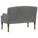 Lænestol med knap tufting Mørkegrå 111 x 65 x 79 cm Fløjl