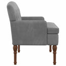Lænestol med knap tufting Mørkegrå 111 x 65 x 79 cm Fløjl