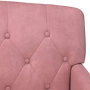 Lænestol med knap tufting Lyserød 111 x 65 x 79 cm Fløjl