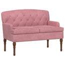 Lænestol med knap tufting Lyserød 111 x 65 x 79 cm Fløjl