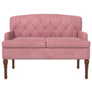 Lænestol med knap tufting Lyserød 111 x 65 x 79 cm Fløjl