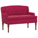 Lænestol med knap tufting Vinrød 111 x 65 x 79 cm Fløjl