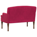 Lænestol med knap tufting Vinrød 111 x 65 x 79 cm Fløjl