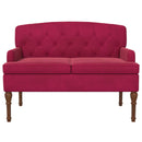 Lænestol med knap tufting Vinrød 111 x 65 x 79 cm Fløjl