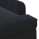 Lænestol med knap tufting Sort 111 x 65 x 79 cm Fløjl