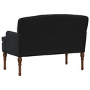 Lænestol med knap tufting Sort 111 x 65 x 79 cm Fløjl