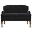 Lænestol med knap tufting Sort 111 x 65 x 79 cm Fløjl
