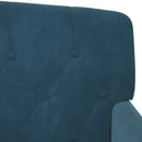 Lænestol med knap tufting Blå 111 x 65 x 79 cm Fløjl