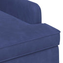Lænestol med knap tufting Politi blå 111 x 65 x 79 cm Fløjl