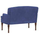 Lænestol med knap tufting Politi blå 111 x 65 x 79 cm Fløjl