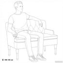 Lænestol med knap tufting Politi blå 111 x 65 x 79 cm Fløjl