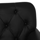 Lænestol med knap tufting Sort 120 x 65 x 77 cm Kunstlæder