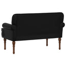 Lænestol med knap tufting Sort 120 x 65 x 77 cm Kunstlæder