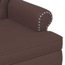 Lænestol med knap tufting Brun 120 x 65 x 77 cm Kunstlæder