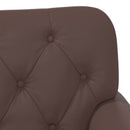 Lænestol med knap tufting Brun 120 x 65 x 77 cm Kunstlæder