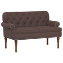 Lænestol med knap tufting Brun 120 x 65 x 77 cm Kunstlæder