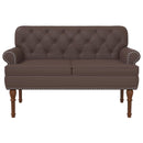 Lænestol med knap tufting Brun 120 x 65 x 77 cm Kunstlæder