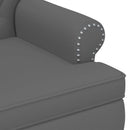 Lænestol med knap tufting Grå 120 x 65 x 77 cm Kunstlæder