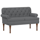 Lænestol med knap tufting Grå 120 x 65 x 77 cm Kunstlæder