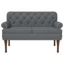 Lænestol med knap tufting Grå 120 x 65 x 77 cm Kunstlæder